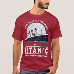 A 1912  Twitter-boot met Titanic-reisboot T-shirt