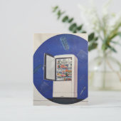 A 1930s era refrigerator ad briefkaart (Staand voorkant)