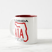 A-1-A Key West Tweekleurige Koffiemok (Voorkant links)