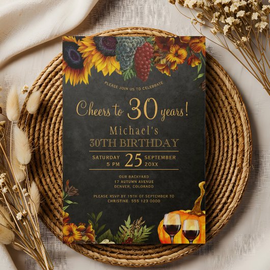 À 30 ans, célébrons l'automne - invitation pour un