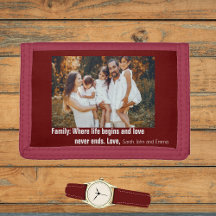 Portefeuille photo familiale personnalisée Cadeau