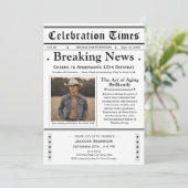 À 40 ans, félicitations ! Invitation anniversaire  (Debout devant)