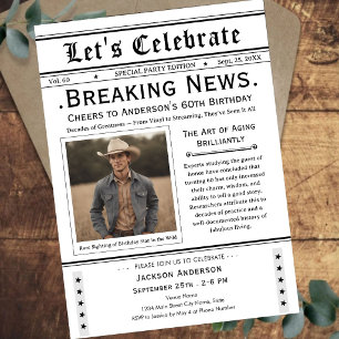 À 60 ans, félicitations ! Invitation anniversaire