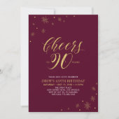 À 90 ans, santé ! Invitation pour les 90 ans (Devant)