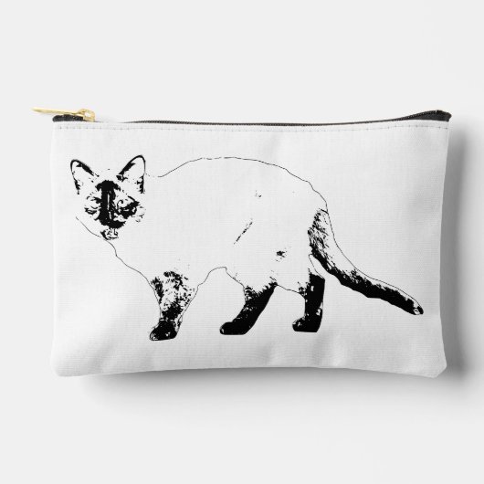 À Accessoires Début graphique, pochette chat moderne (Recto)