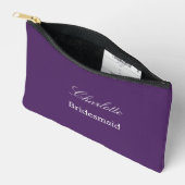 À Accessoires Élégante pochette d'accessoires pourpre foncé (Ouvrir)