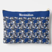 À Accessoires Feuilles d'érable bleu - GRANDE pochette d'accesso (Verso)