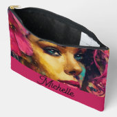 À Accessoires Hébiscus rose gras et pochette d'accessoires pour  (Ouvrir)