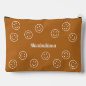 À Accessoires Joyeux visages sur Boho Brown - LARGE pochette d'a (Verso)