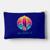 À Accessoires Planche de surf du coucher de soleil Pochette zipp (Verso)
