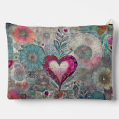À Accessoires Pochette Abstraite de Coeur rose (Verso)