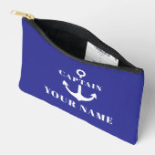 À Accessoires Pochette Accessoire Ancre Bleue Nom de Capitaine P (Ouvrir)