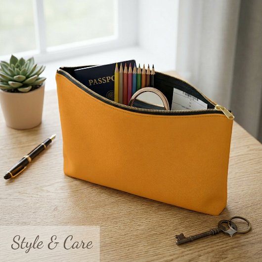À Accessoires Pochette Accessoire Découpe et Couture Imprimée Or