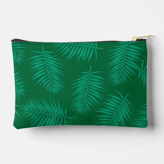 À Accessoires Pochette Accessoire Feuilles de Palmier Vertes (Verso)