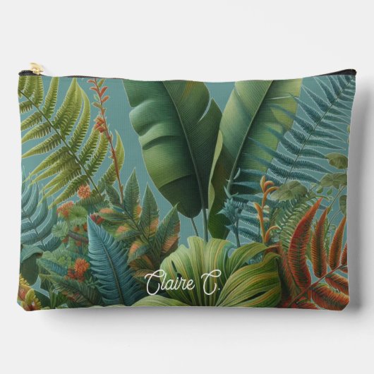 À Accessoires Pochette Accessoire Feuilles Tropicales Fougères V (Recto)