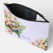 À Accessoires Pochette Accessoire Fleurs d'Hibiscus et de Plumer (Ouvrir)