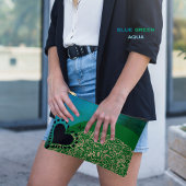 À Accessoires Pochette Accessoire Florale Chic Aqua Bleu Vert