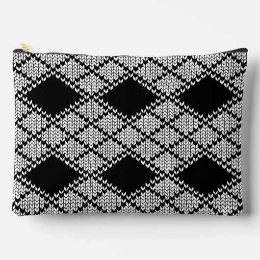 À ACCESSOIRES POCHETTE ACCESSOIRE GRANDE MAILLÉE ARGYLE NOIRE (Recto)