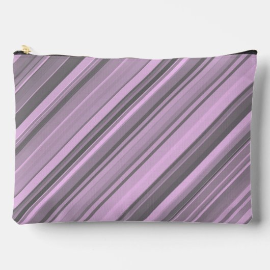 À Accessoires Pochette Accessoire Grandes Rayures Gris Violet (Recto)