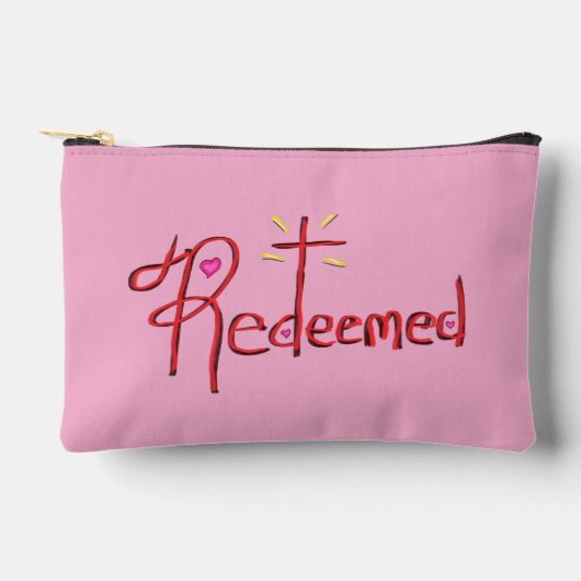 À Accessoires Pochette Accessoire Noire et Rose ‘Rachetée’ (Recto)