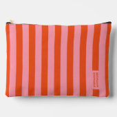 À Accessoires Pochette Accessoire | Rayure Audacieuse Corail Ros (Recto)