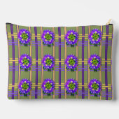 À Accessoires Pochette Accessoire Vert de Mousse avec Fleurs Vio (Verso)