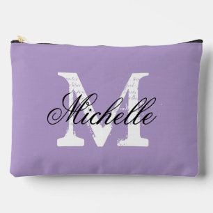 À Accessoires Pochette accessoire violet lavande avec monogramme