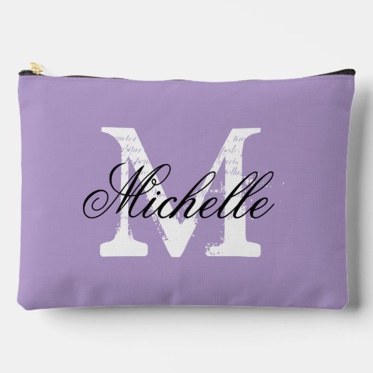 À Accessoires Pochette accessoire violet lavande avec monogramme (Recto)