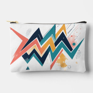 À Accessoires Pochette Accessoire Zigzag Géométrique Audacieux