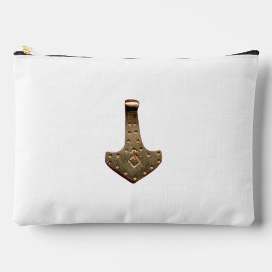 À Accessoires Pochette blanche Gold Thor Hammer (Recto)