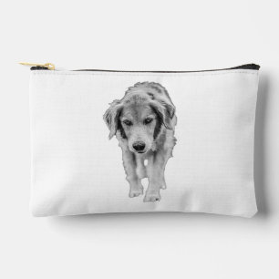 À Accessoires Pochette chic avec jeune retriever
