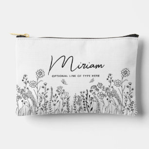 À Accessoires Pochette cosmétique florale tendance écriture élég