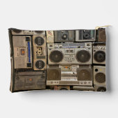 À Accessoires Pochette cousue avec impression de cassette rétro (Verso)