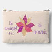 À Accessoires Pochette d'accessoires Fleur Joyeuse Personnalisée (Recto)