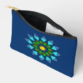 À Accessoires Pochette d'accessoires - Mandala bleu et vert (Ouvrir)
