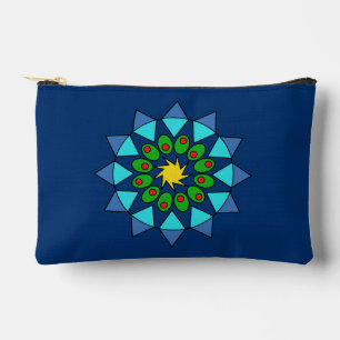 À Accessoires Pochette d'accessoires - Mandala bleu et vert