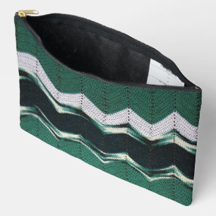 À Accessoires Pochette d'accessoires - Motif de ripple vert