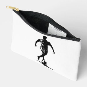 À Accessoires Pochette d'art en silhouette de joueur de football