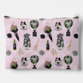 À Accessoires Pochette de Maquillage Illustration de Vanité Rose (Verso)