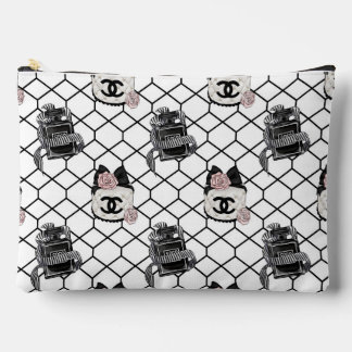 À Accessoires Pochette de Maquillage Motif Parfum Noir & Blanc C