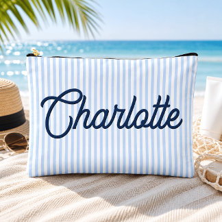 À Accessoires Pochette de voyage personnalisée bleu pastel Ocean