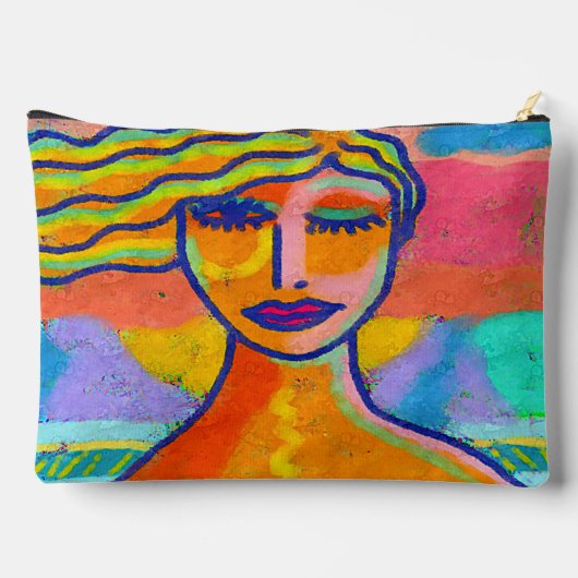 À Accessoires Pochette de Zipper Art Abstrait (Verso)