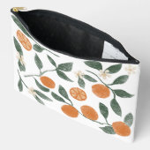 À Accessoires Pochette de Zipper Oranges - Grande (Ouvrir)