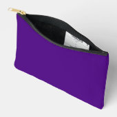 À Accessoires Pochette de Zipper Violet Élégante (Ouvrir)