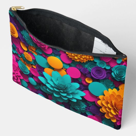 À Accessoires Pochette d'oeuvre d'art abstraite multicolore (Ouvrir)