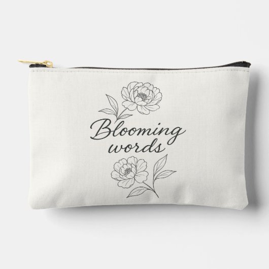 À Accessoires Pochette Fleurie "Blooming Words" (Recto)