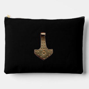 À Accessoires Pochette noire Gold Thor Hammer