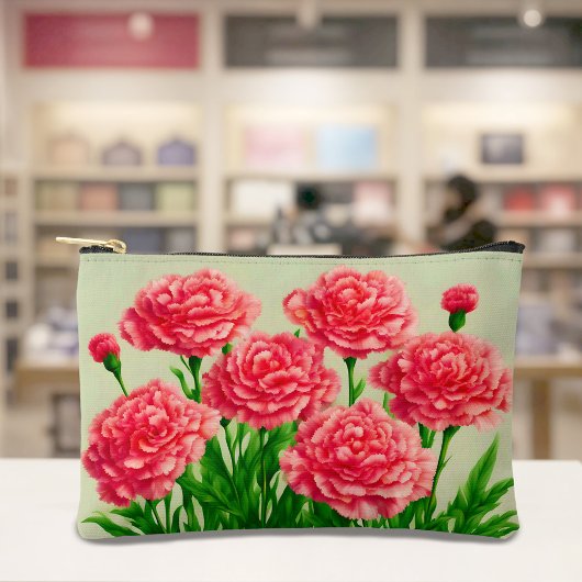 À Accessoires Pochette Œillets Rouges