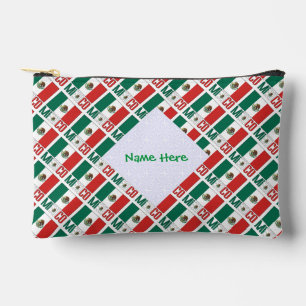 À Accessoires Pochette personnalisée avec drapeau mexicain en ca