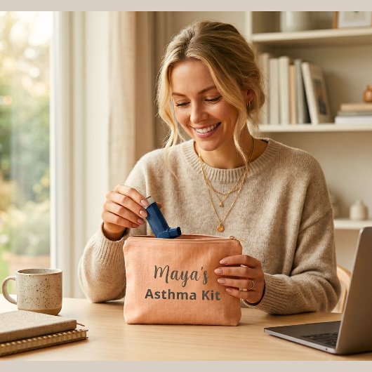 À Accessoires Pochette pour trousse personnalisée pour l'asthme 